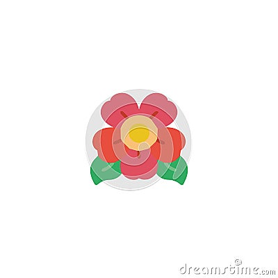 Rose flower icon in trendy linear style vector illustration. Stock Photo